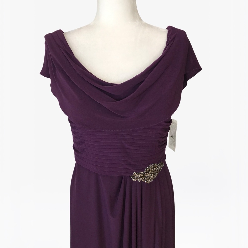 Alex Evenings Cowl-Neck A-Line Women’s Dress - 6/8 - Picture 4 of 17